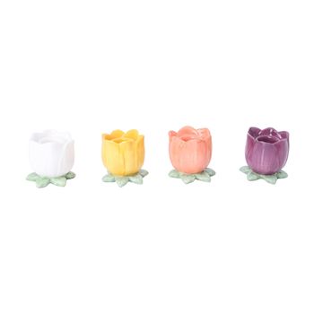 Candle Holder Tulip 4 assorted D6 H6cm