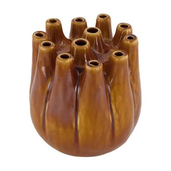 Vase Keramik Ø17x17cm Braun