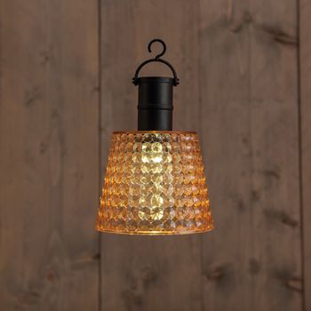 SOLAR HANGLAMP AMBER 12,5X12,5X16CM 1LED WARM WIT