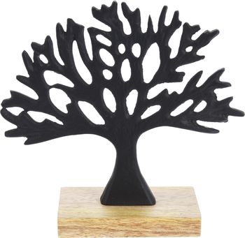 LEVENSBOOM ZWART 16CM ALUMINIUM+MANGOHOUT