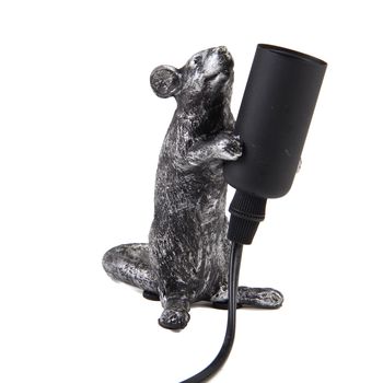 Lamp Mouse 12x7x12cm Antique Black