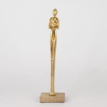 Figurine Aluminium Gold H:38cm