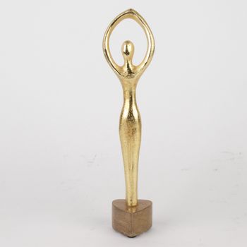 Figurine Aluminium Gold H:34cm