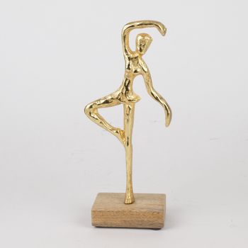 Figurine Aluminium Gold H:26cm