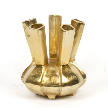 Tuba Vase Aluminium Gold 33x33x33cm