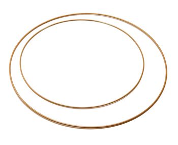 Metal ring 20cm gold PER STUK