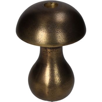 Candle Stick Mushroom Aluminium Bronze 12x12x16cm