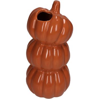 Vase Pumpkin Fine Earthenware Terra 9.5x9.5x19.5cm