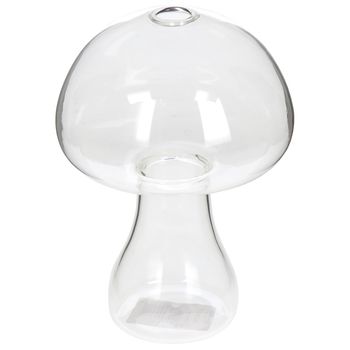 Vase Mushroom Glass Clear 9.5x9.5x13cm