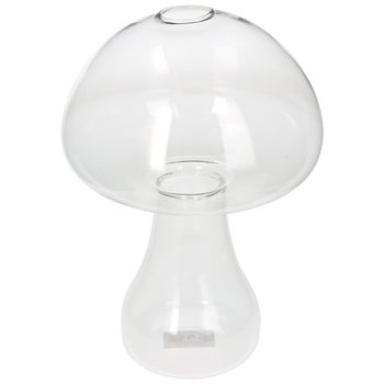 Vase Mushroom Glass Clear 16x16x22cm