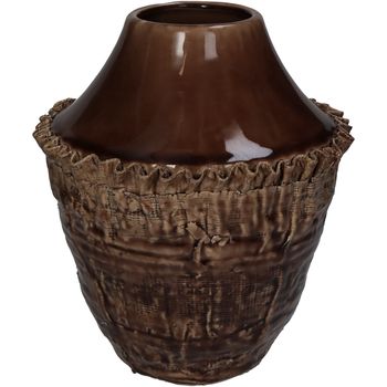 Vase Bark Fine Earthenware Brown 21x21x24.5cm