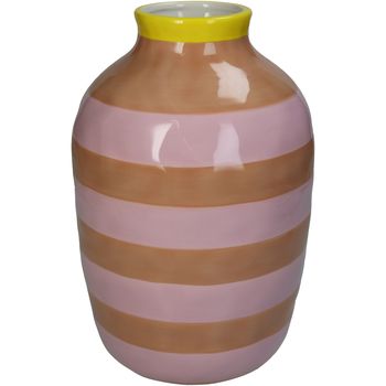 Vase Stripe Dolomite Pink 17.6x17.6x26.4cm