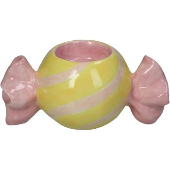 Candle Holder Candy Fine Earthenware Multi 15x8.9x7cm