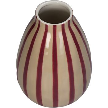 Vase Streifen Dolomit Multi 12.4x12.4x17.8cm