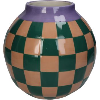 Vase Checker Dolomite Multi 22x22x22cm