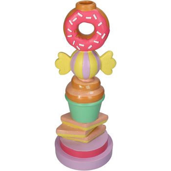 Candle Stick Sweets Polyresin Multi 12x12x31cm