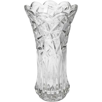 Vase Glass Clear 12.5x12.5x24cm
