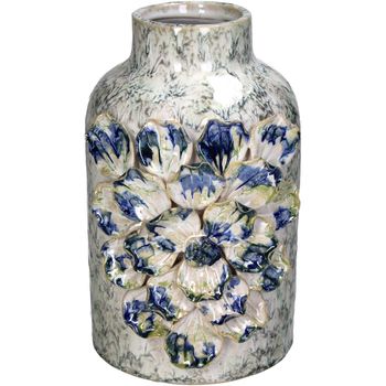 Vase Steingut Blau 16x13x23cm