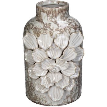 Vase Stoneware White 15.5x14.5x23cm