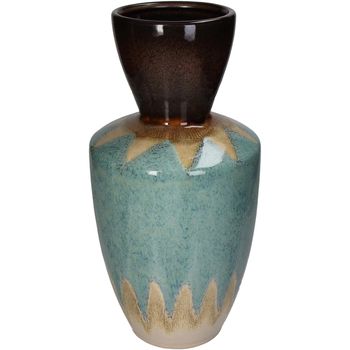 Vase Stoneware Blue 18x18x37cm
