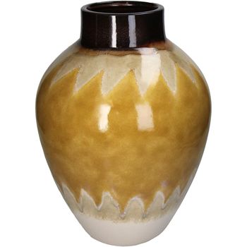 Vase Stoneware Yellow 28x28x37.5cm