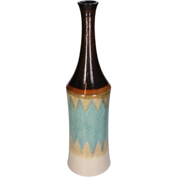 Vase Stoneware Blue 14.2x14.2x53cm