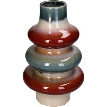 Vase Stoneware Red 19.3x19.3x32cm