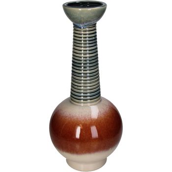 Vase Stoneware Red 21.3x21.3x47cm