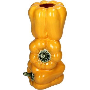 Vase Bell Pepper Fine Earthenware Yellow 11x9.8x19.9cm