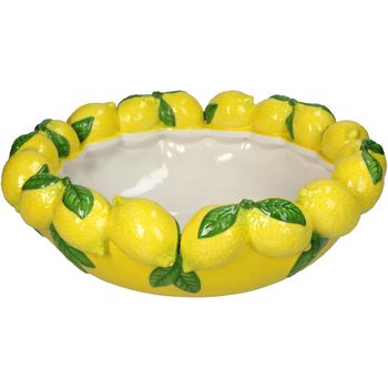 Bowl Lemon Dolomite Yellow 30x29.6x10.3cm