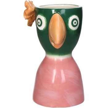 Vase Vogel Steingut Multi 14.6x13.5x21.7cm