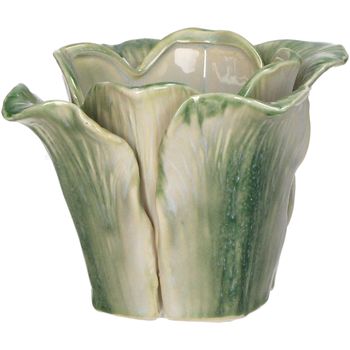 Planter Cabbage Stoneware Green 10.8x10.8x8.2cm