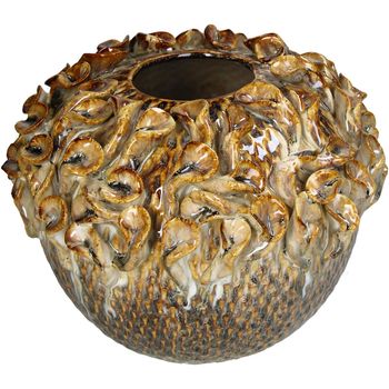 Vase Stoneware Beige 25.5x25.5x20.5cm