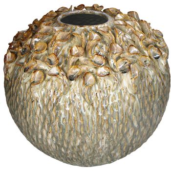 Vase Stoneware Beige 37x37x32cm