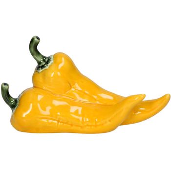 Ornament Bell Pepper Porcelain Yellow 16.5x7x9cm