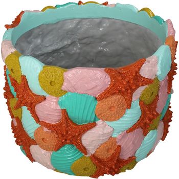 Vase Shell Polyresin Multi 33.5x33.5x23.5cm