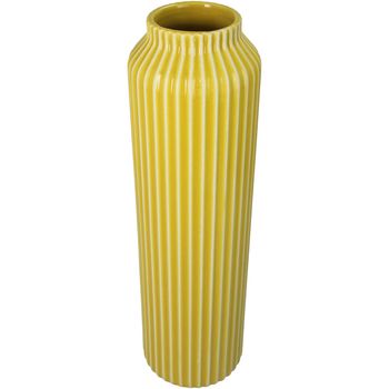 Vase Stoneware Mustard 10.5x10.5x35.5cm