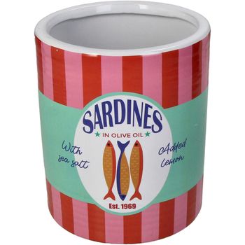 Planter Sardines Fine Earthenware Multi 13x13x15.5cm