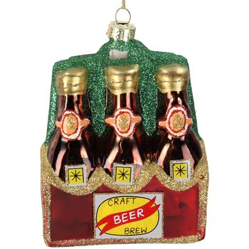 Ornament Beer Glass Crate 11.3cm