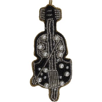 Ornament Violin Beads Black 11.5cm