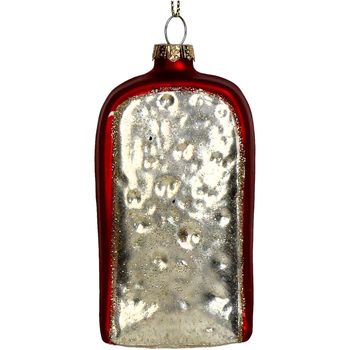 Ornament Cheese Glass Multi 10.7cm