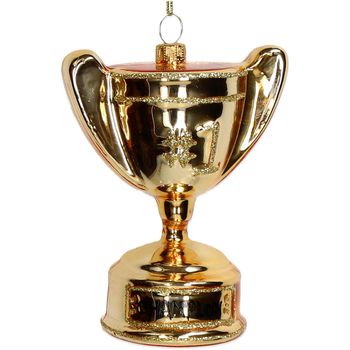 Ornament Champions Cup Glass Gold 10.4cm