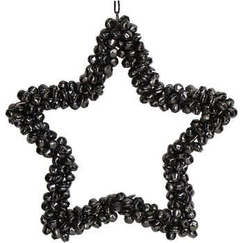 Ornament Bells Star Metal Anthracite 16cm