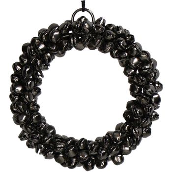 Ornament Bells Wreath Metal Anthracite 9cm