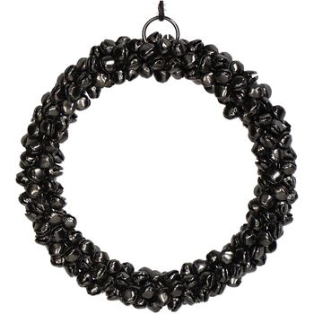 Ornament Bells Wreath Metal Anthracite 12cm