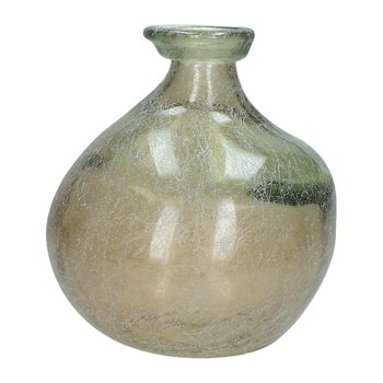 Vase recyceltes Glas Braun 16x16x18cm