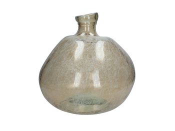 Vase recyceltes Glas Braun 33x33x33cm