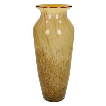 Vase Glass Yellow 11.5x11.5x31.5cm