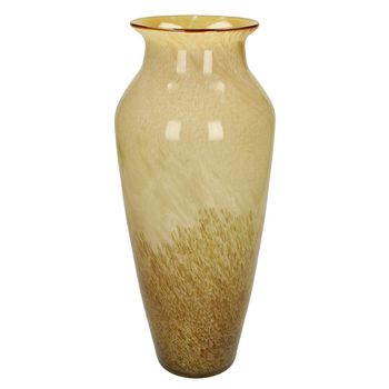 Vase Glass Yellow 15.5x15.5x36.5cm
