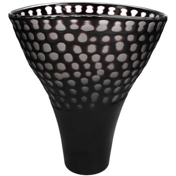 Vase Glass Black 29x24x32cm